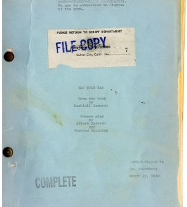 THIN MAN, THE (Mar 19, 1934) Film script