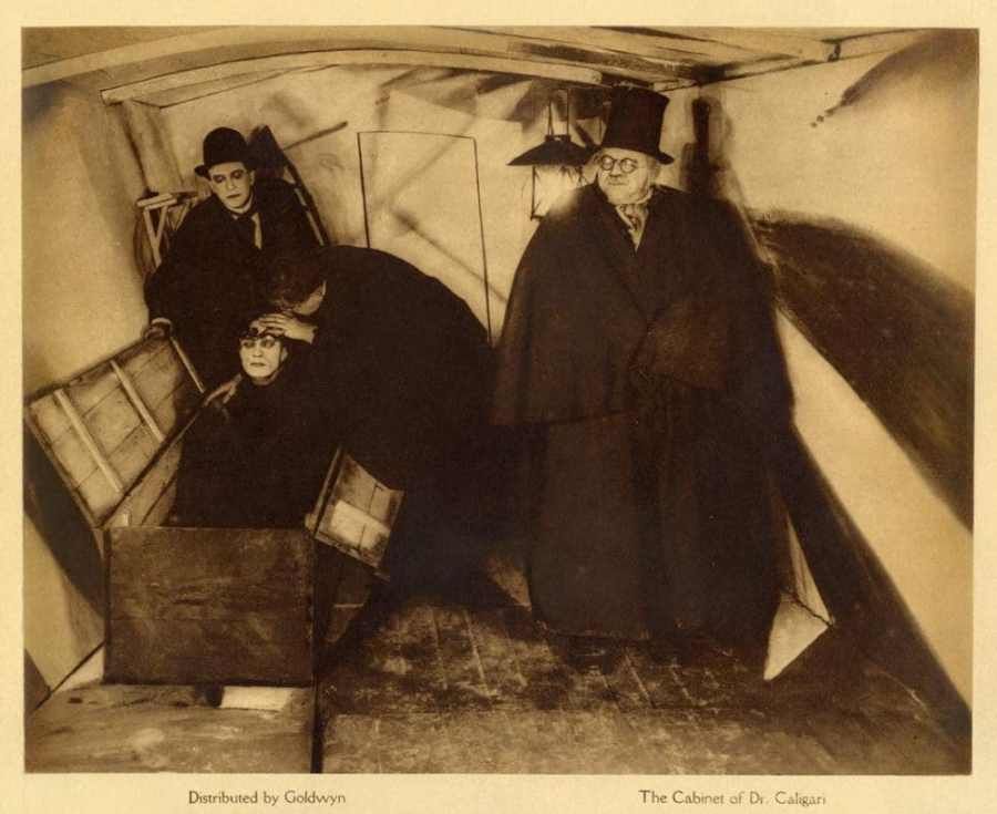 The Cabinet of Dr. Caligari – Two Visitors Examine Cesare