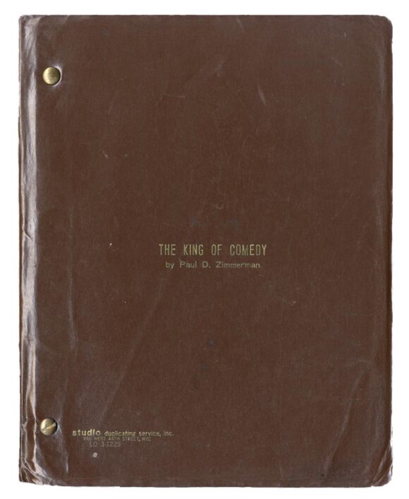 KING OF COMEDY, THE (1983) Final draft script by Paul D. Zimmerman, ca. 1981