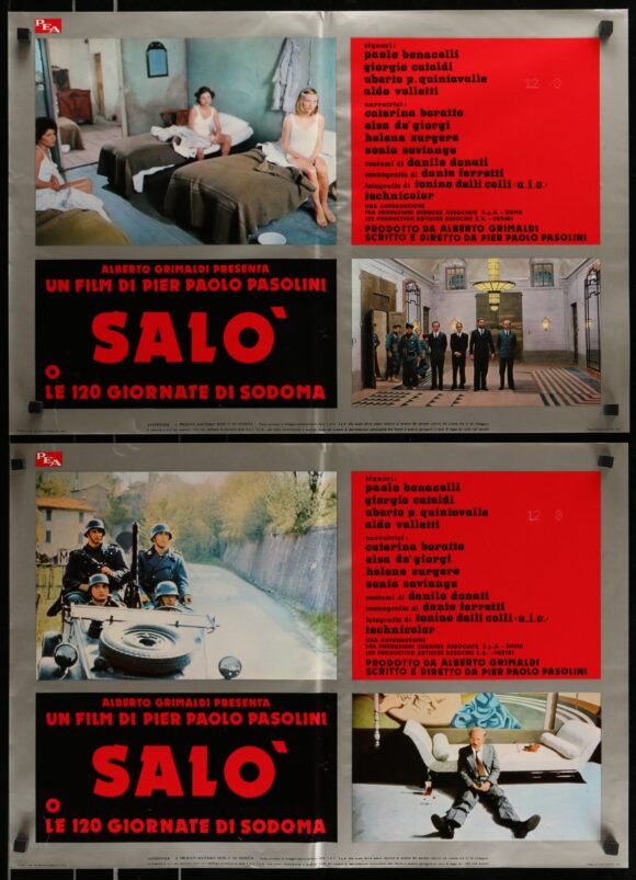 SALÒ, OR THE 120 DAYS OF SODOM [SALÒ O LE 120 GIORNATE DI SODOMA] (1975) Set of 8 Italian fotobusta posters - Image 3