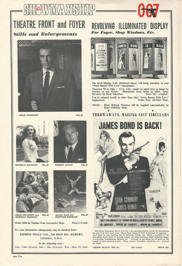 JAMES BOND / FROM RUSSIA WITH LOVE (1963) UK campaign book - Image 2