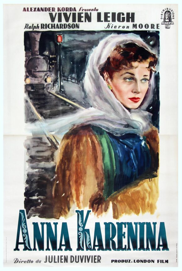 ANNA KARENINA (1948) Italian quattro foglio / art by Ercole Brini