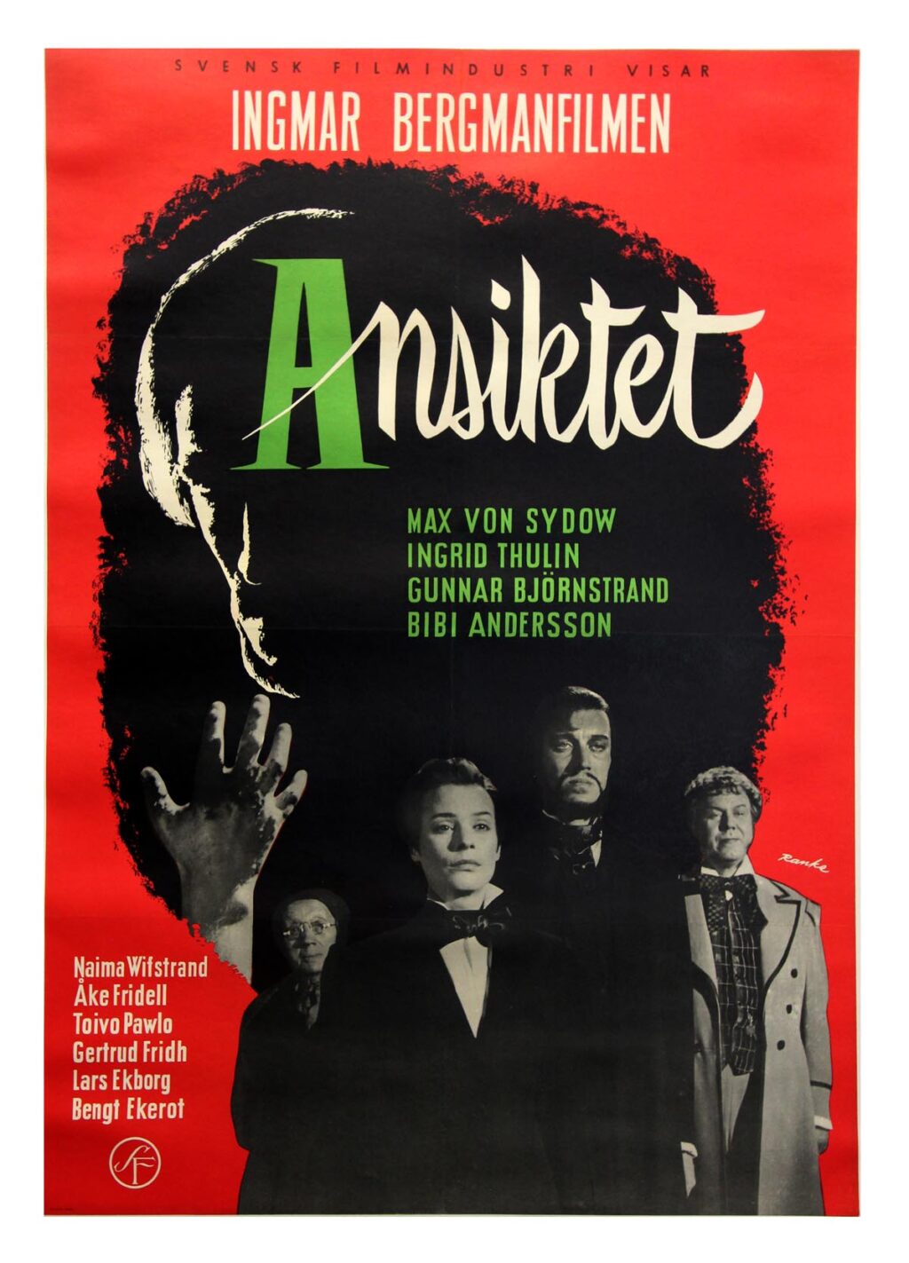 Ingmar Bergman's ANSIKTET [THE MAGICIAN] (1958) Swedish poster