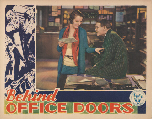 BEHIND OFFICE DOORS PRE-CODE LOBBY CARD WITH MARY ASTOR (1931)