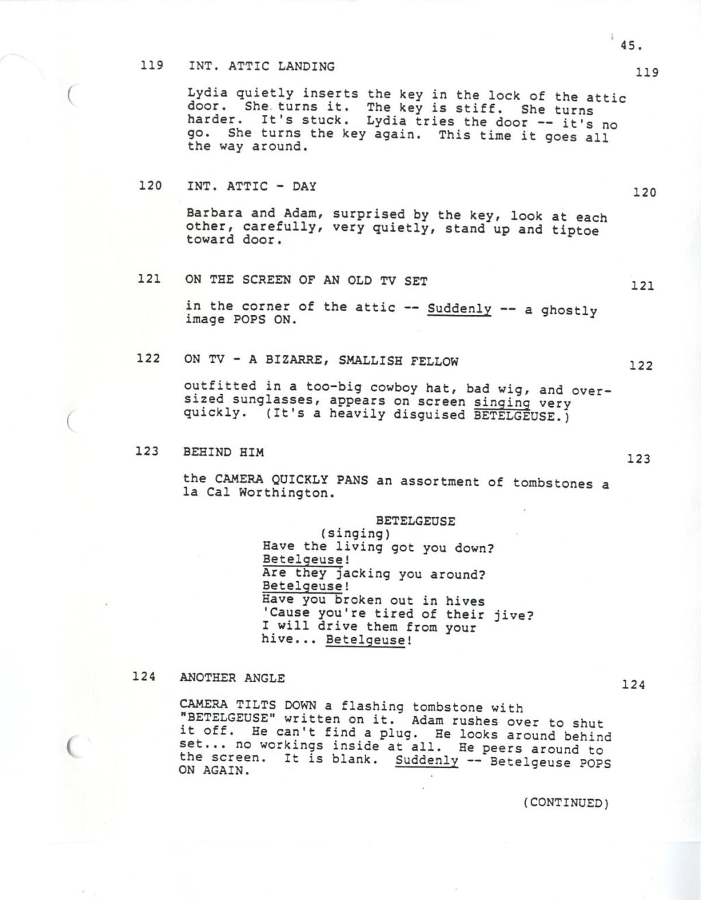 BEETLEJUICE (1988) Second draft script by Warren Skaaren, Michael McDowell, Feb. 3, 1987