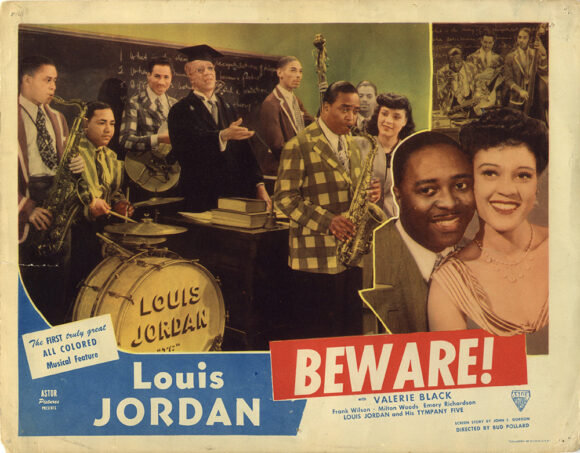 BEWARE/LOUIS JORDAN AND BAND LOBBY CARD (1946)