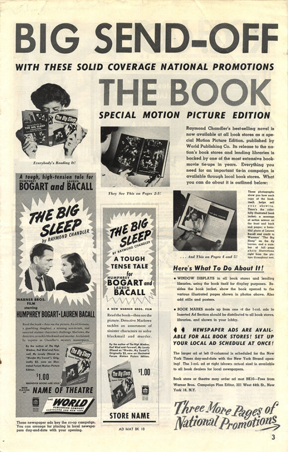 BIG SLEEP, THE (1946) Pressbook