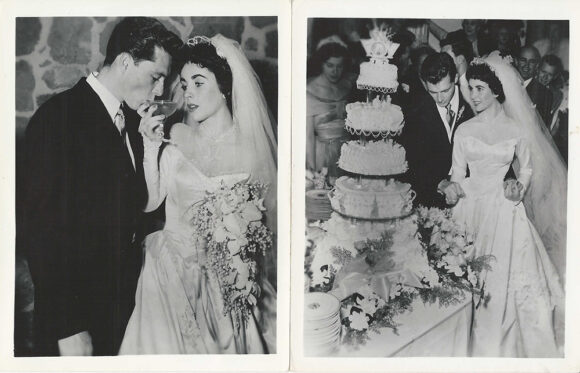 ELIZABETH TAYLOR MARRIES NICKY HILTON (1951)