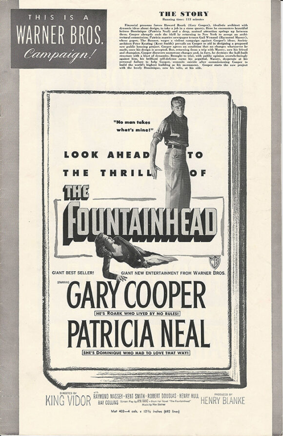 FOUNTAINHEAD, THE / CAMPAIGN BOOK (1949)