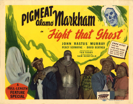 FIGHT THAT GHOST TITLE LOBBY CARD (1946)