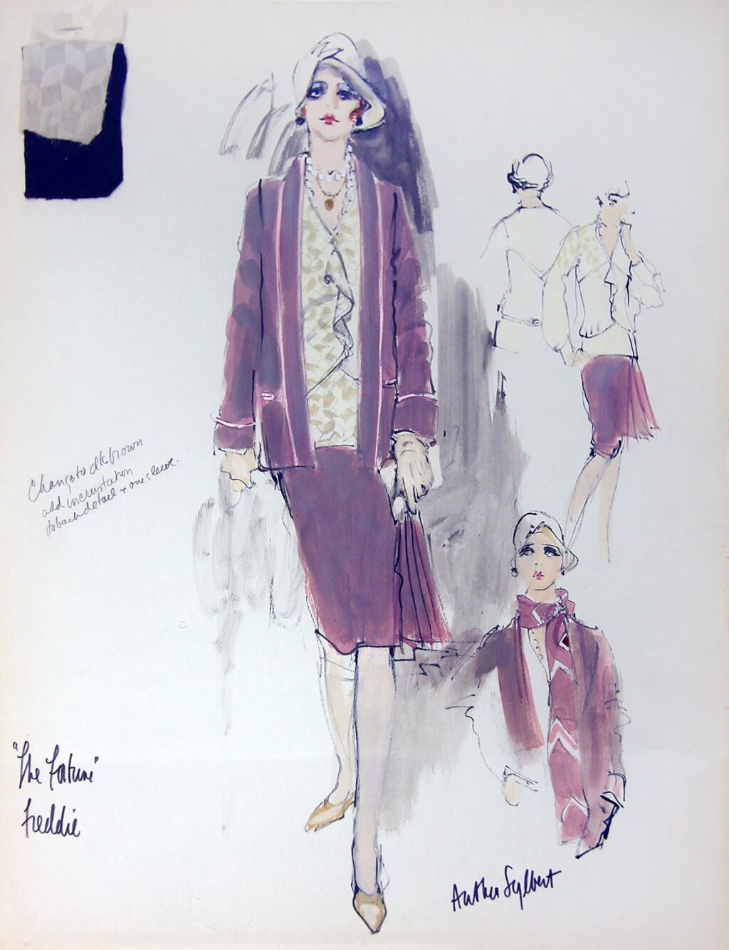 FORTUNE, THE (1975) / COSTUME SKETCH BY ANTHEA SYLBERT