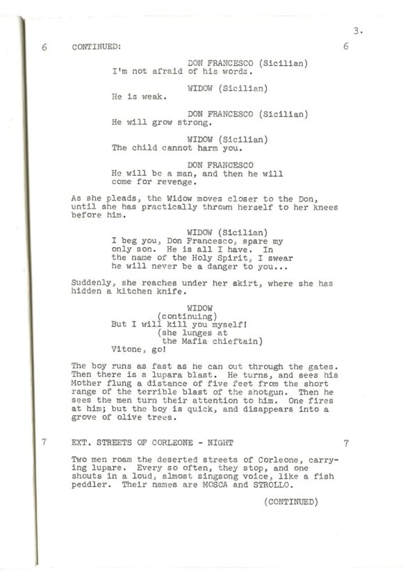 GODFATHER PART II, THE (1974) Screenplay by Mario Puzo and Francis Ford Coppola SECOND DRAFT September 24, 1973