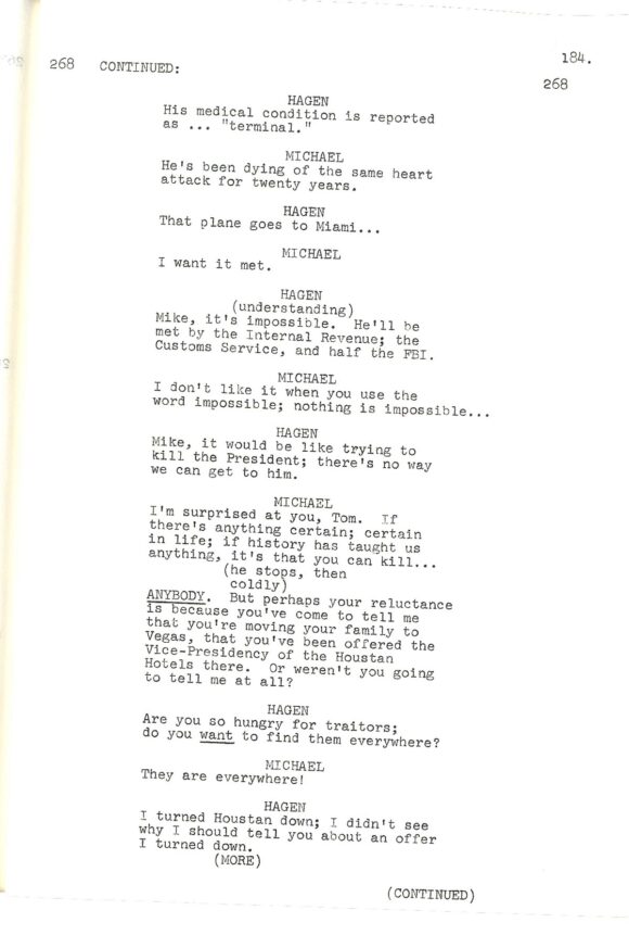 GODFATHER PART II, THE (1974) Screenplay by Mario Puzo and Francis Ford Coppola SECOND DRAFT September 24, 1973