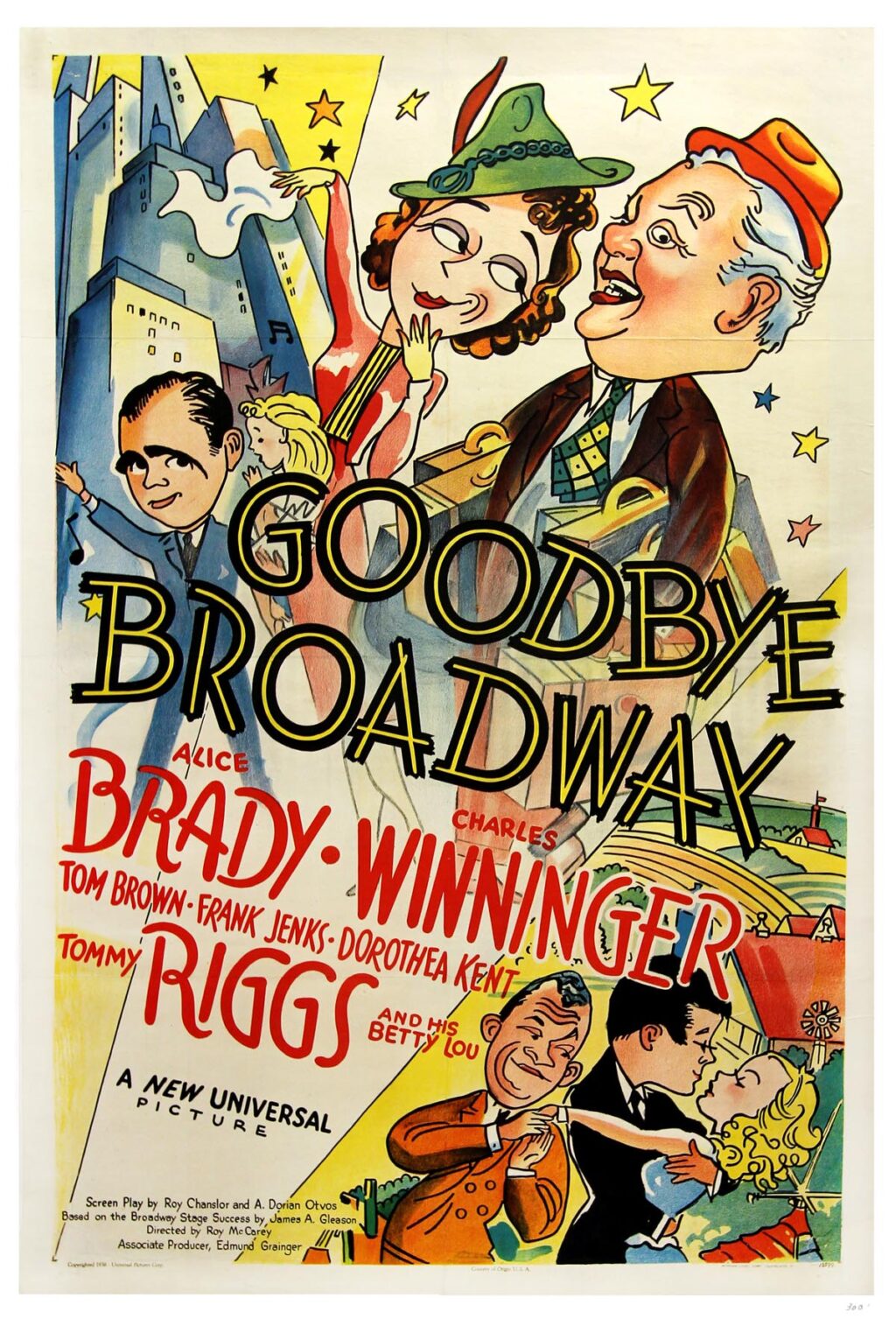 GOODBYE BROADWAY (1938) One sheet poster