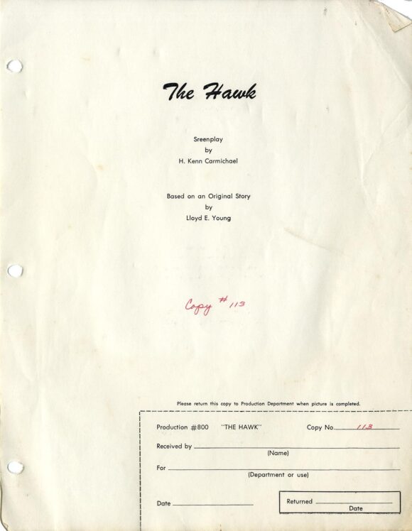 MARK OF THE HAWK [THE HAWK] (1957) Final draft script, 1956