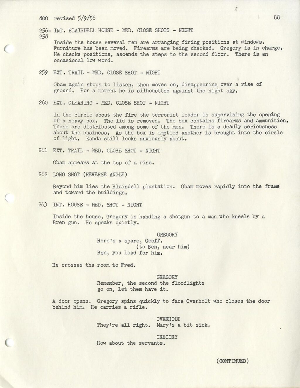 MARK OF THE HAWK [THE HAWK] (1957) Final draft script, 1956