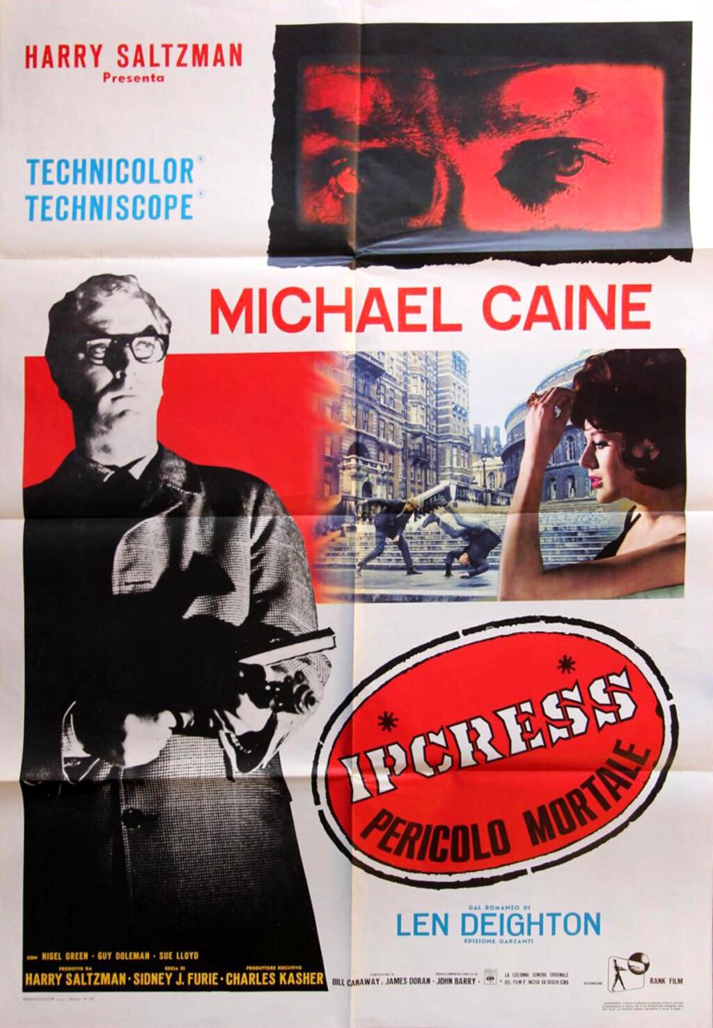 Len Deighton (source) THE IPCRESS FILE [IPCRESS] (1965) Italian due foglio poster