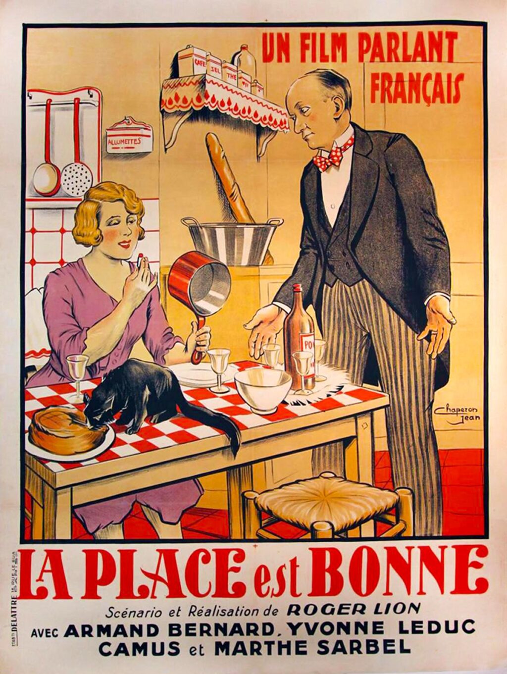 LA PLACE EST BONNE! [THE PLACE IS GOOD] (1930) French grande affiche poster