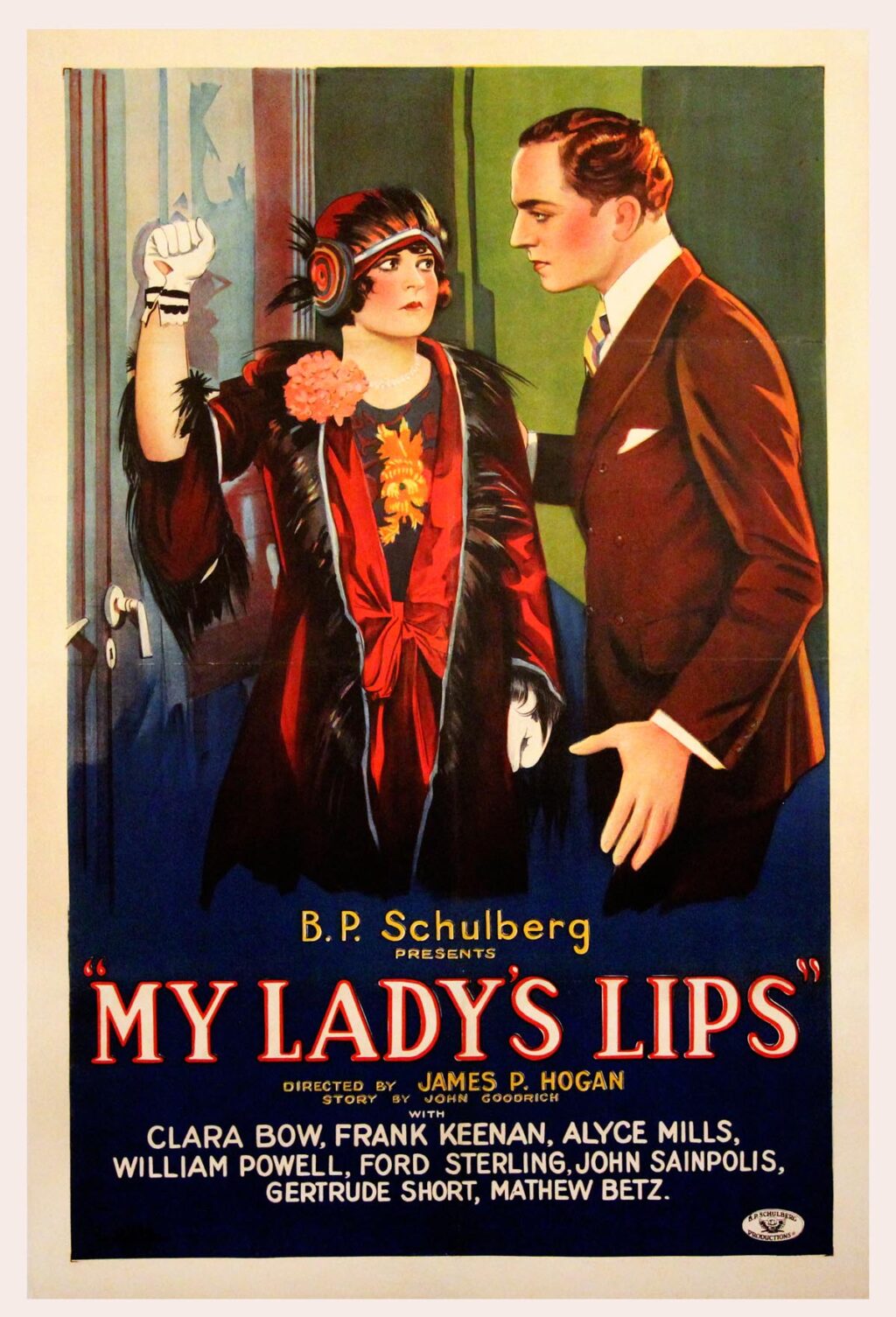 MY LADY'S LIPS (1925) One sheet poster