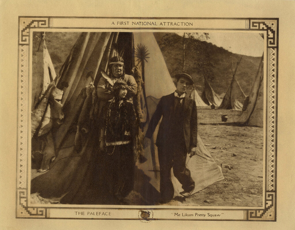 BUSTER KEATON IN THE PALEFACE LOBBY CARD (1922)