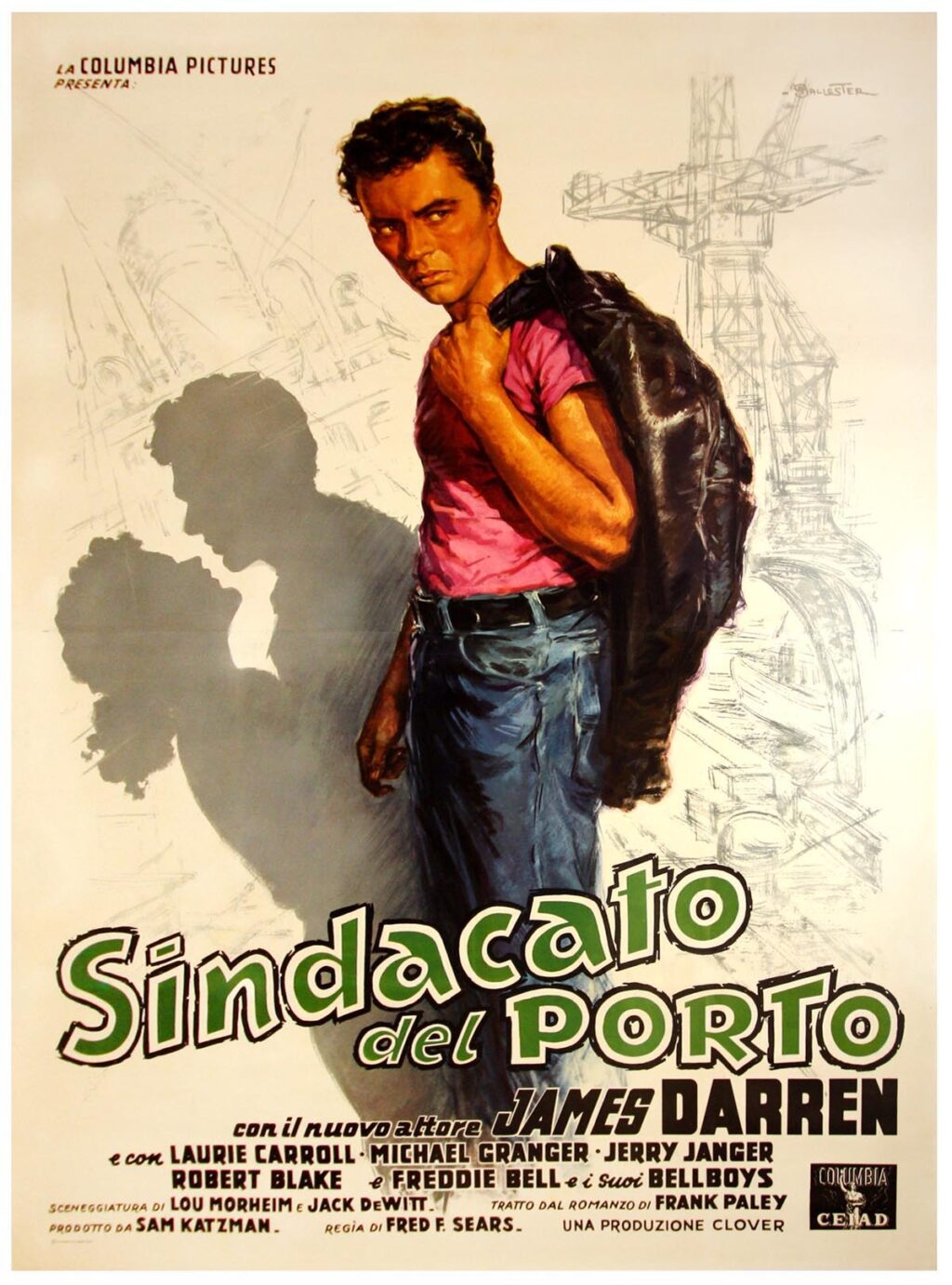 SINDACATO DEL PORTO [RUMBLE ON THE DOCKS] (1956) Italian quattro foglio poster by Anselmo Ballester