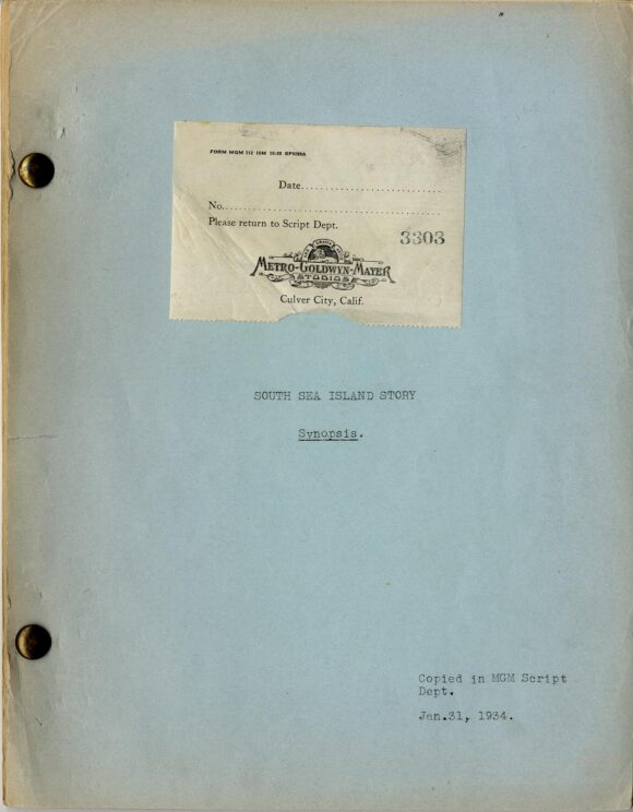 TABU [TURIA] (1931) Three variant scripts for 1931 film by F.W. Murnau & Robert J. Flaherty