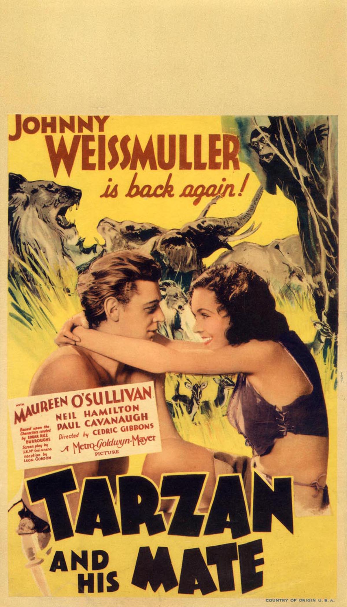 TARZAN AND HIS MATE (1934) Window card poster - WalterFilm