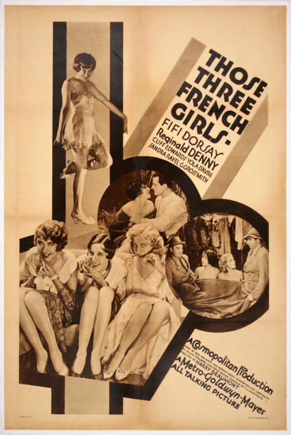 THOSE THREE FRENCH GIRLS (1930) One sheet poster