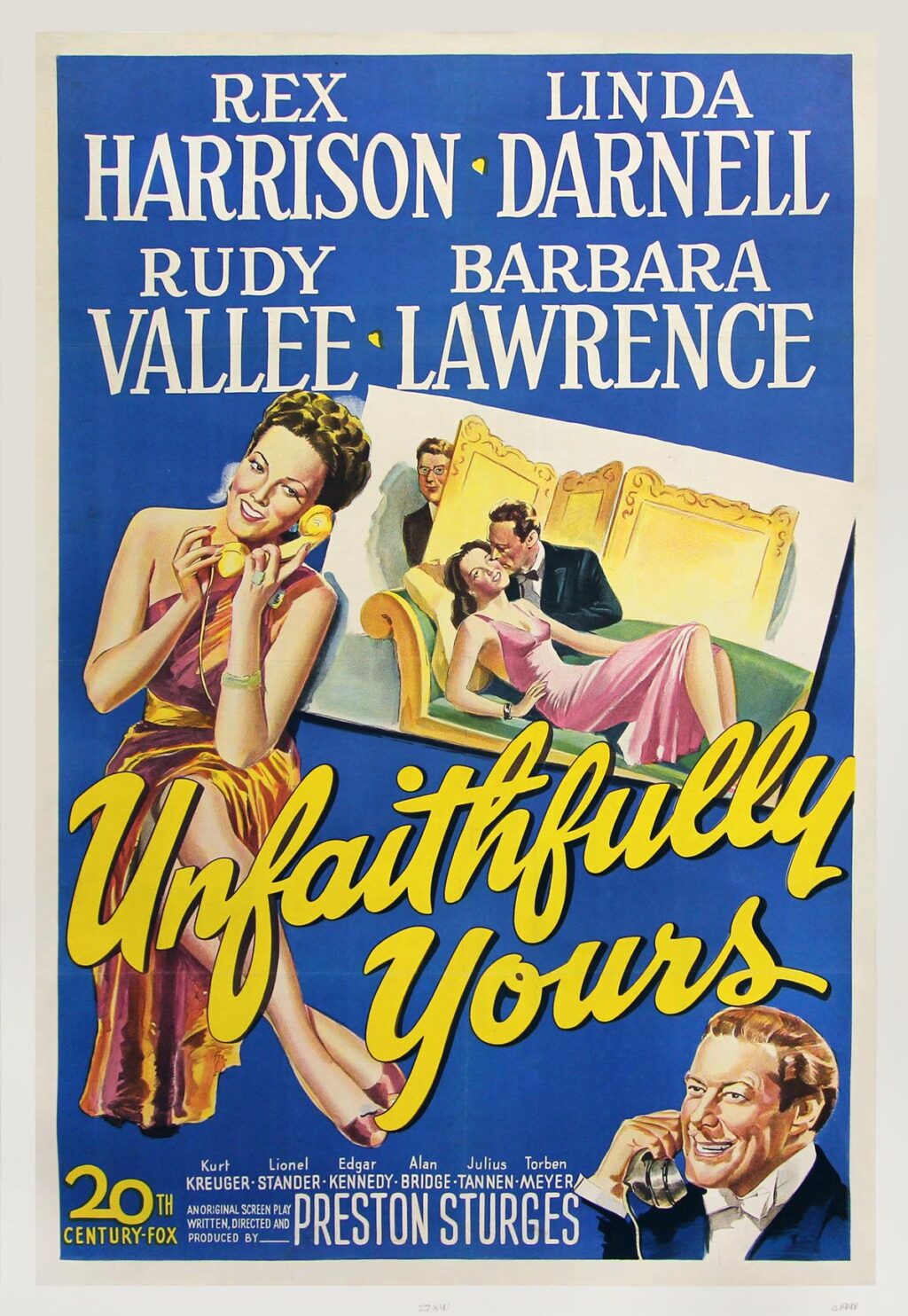 UNFAITHFULLY YOURS (1948) One sheet poster