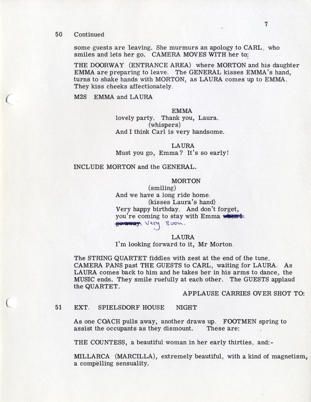 VAMPIRE LOVERS, THE (1970) Screenplay by Tudor Gates 15th Dec, 1969