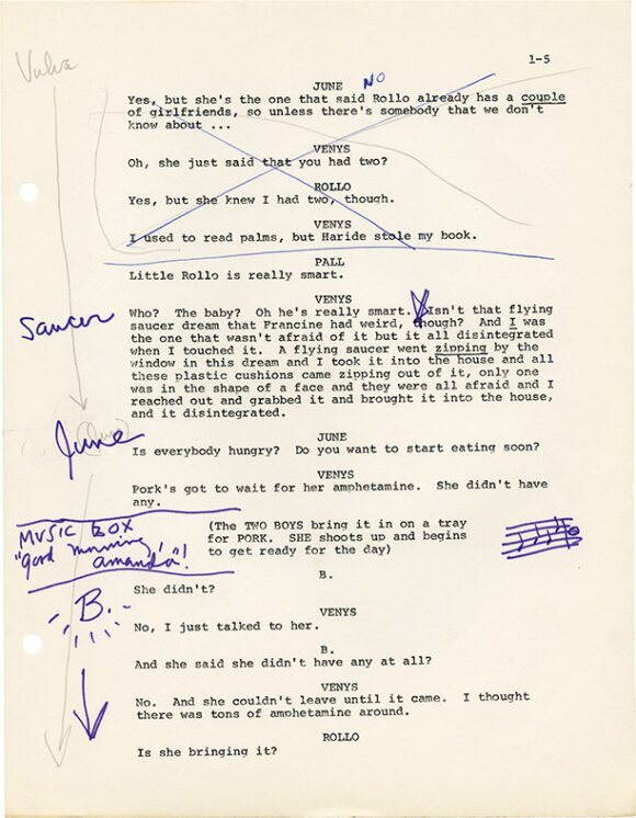 ANDY WARHOL'S PORK (1971) Script - Image 5