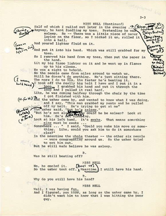 ANDY WARHOL'S PORK (1971) Script - Image 4