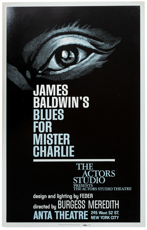 BLUES FOR MISTER CHARLIE [1964] Theatre window card