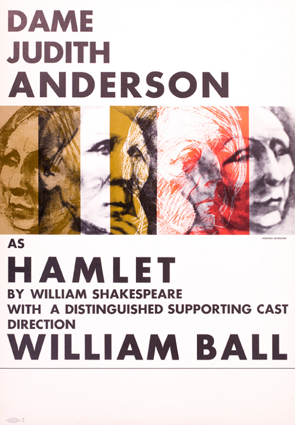 DAME JUDITH ANDERSON as HAMLET (1970-71) Theatre poster