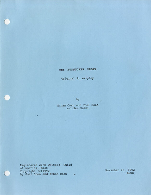 HUDSUCKER PROXY, THE (Nov 25, 1992) Revised screenplay by Ethan Coen, Joel Coen, Sam Raimi - Image 2