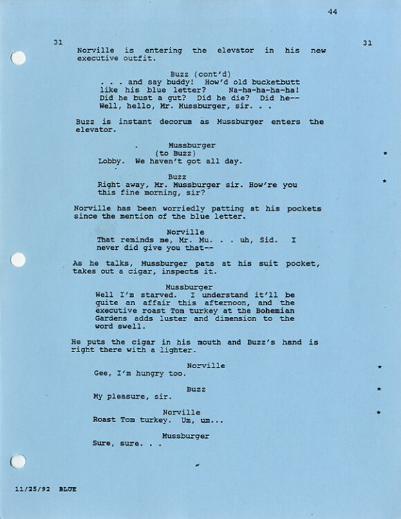 HUDSUCKER PROXY, THE (Nov 25, 1992) Revised screenplay by Ethan Coen, Joel Coen, Sam Raimi - Image 4