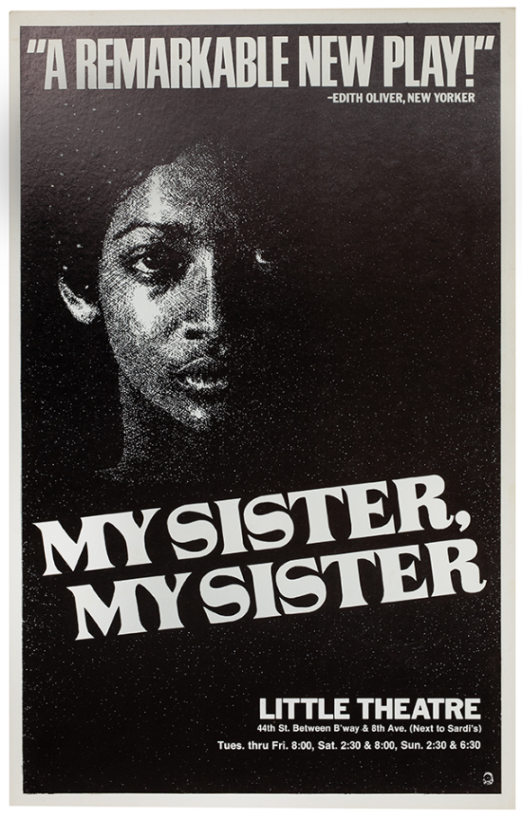 MY SISTER, MY SISTER (1974) Theatre window card poster