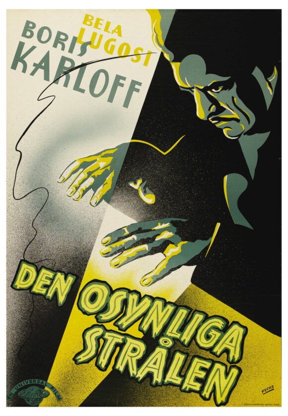 INVISIBLE RAY, THE [DEN OSYNLIGA STRALEN] (1935) Swedish one sheet