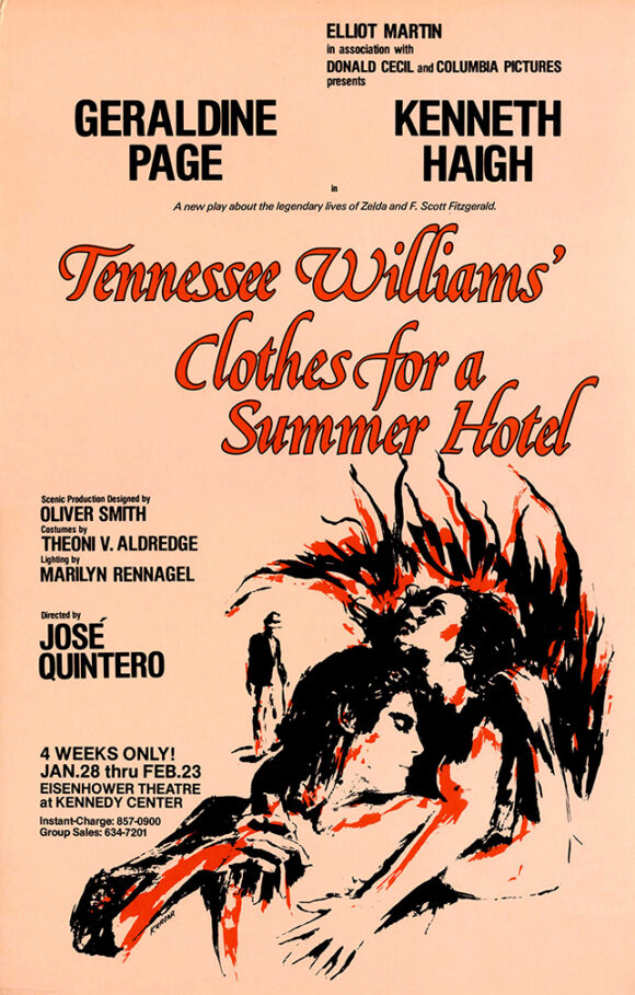 CLOTHES FOR A SUMMER HOTEL (1980) Theatre poster