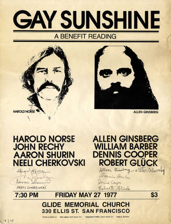 (LGBTQ)  GAY SUNSHINE A BENEFIT READING