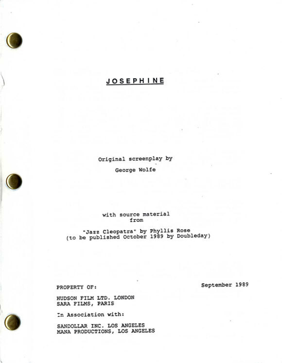 JOSEPHINE (Sep 1989) Original screenplay by George C. Wolfe