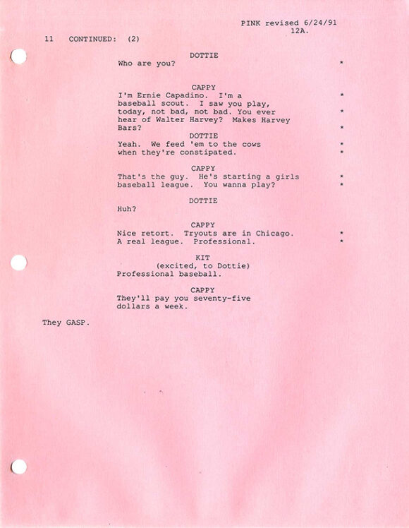 LEAGUE OF THEIR OWN, A (1992) Film script and autographed baseball - Image 4