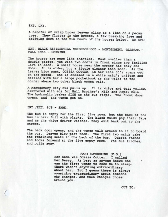 LONG WALK HOME, THE (Oct 13, 1988) Second draft film script by John Cork - Image 2