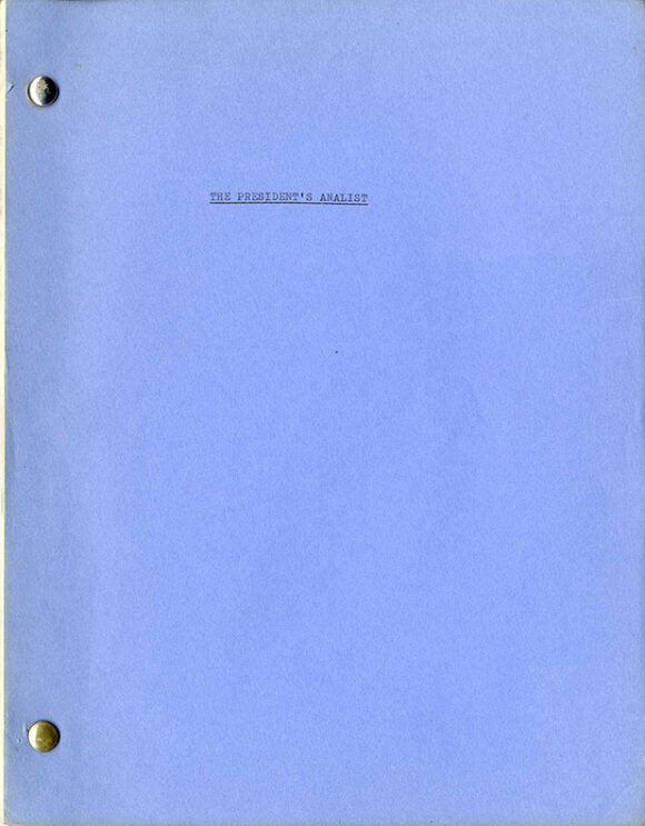 PRESIDENT'S ANALYST, THE (Apr 10, 1967) Shooting script by Theodore J. Flicker