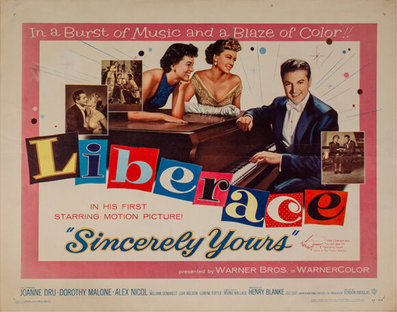 SINCERELY YOURS (1955) Half sheet poster