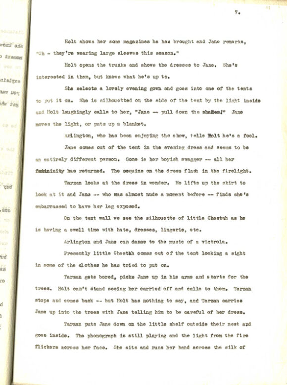 TARZAN AND HIS MATE (!934) Film script by Frank R. Adams - Image 4