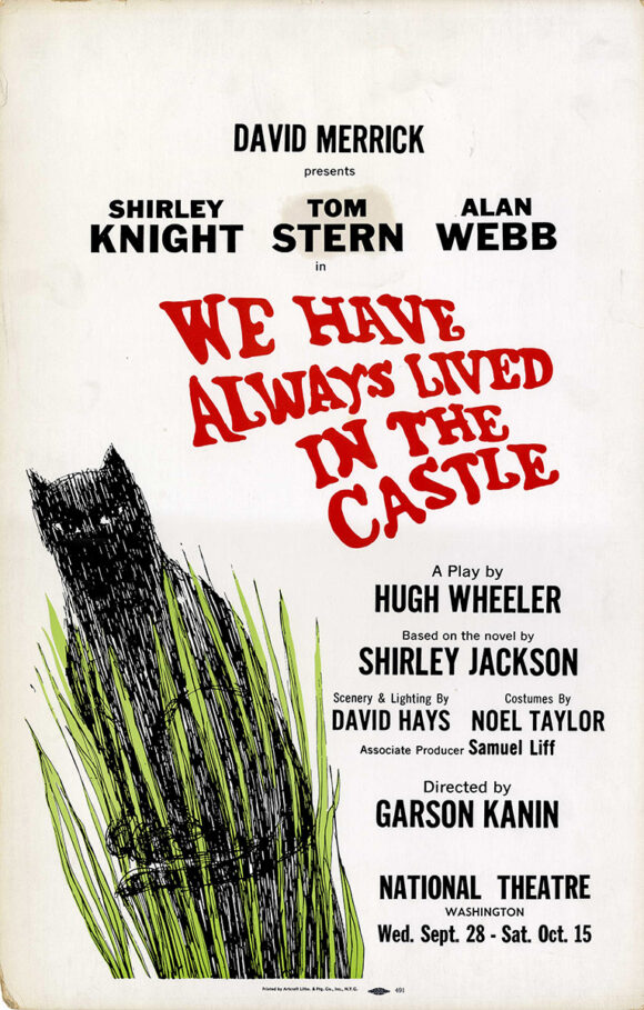 WE HAVE ALWAYS LIVED IN THE CASTLE (1966) Theatre window card poster