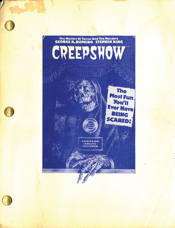 CREEPSHOW (1982) First draft film script dated 1980