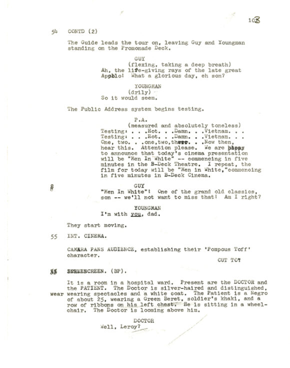 THE MAGIC CHRISTIAN (1969) final draft film script dated 25 Nov. 1968