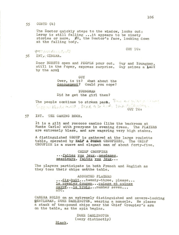 THE MAGIC CHRISTIAN (1969) final draft film script dated 25 Nov. 1968